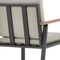 Armen Living Nofi Outdoor Patio 9 Piece Dining Set in Charcoal Finish with Taupe Cushions SETODNODIBE - alternate 7